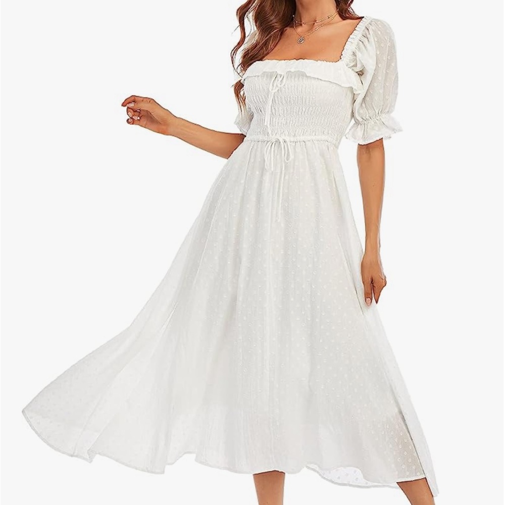 NWT Puff Sleeve Midi Dress